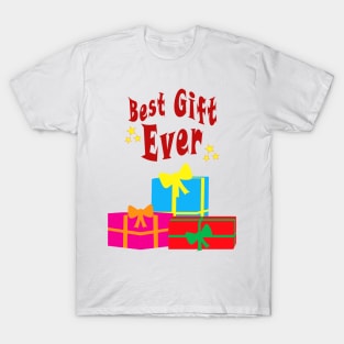 Presents of Gift Boxes with tagline: Best Gift Ever T-Shirt